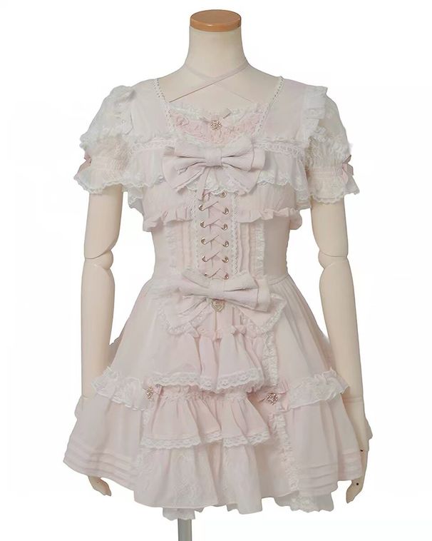 Spring And Summer New Sweet And Cute Dress That Looks Tall And Slim, Versatile Waist Tied Bow Dress, Princess Dress_ecoleips.com