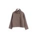 Elegant Winter And Autumn Women's Coat With Standing Collar, Buttoned Long Sleeves, And Woolen Fabric_ecoleips.com