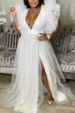 Women's Clothing Loose Large Swing Mesh Dress Commuting Large Size Dress_ecoleips.com