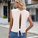 Euroean And American Cross-border Foreign Trade New Summer Women's Vest, AliExress Knitted Back-slit Sweater_ecoleips.com