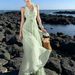 Women's Elegant V Neck Halter Ruffled Backless Flowy Maxi Dress – Beach Resort Gown_ecoleips.com