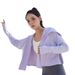 Women's UPF50+ Sun Protection Jacket - 92% Ice Silk With Wide Brim Hood & Thumb Holes Lightweight & Breathable For Outdoor/Beach_ecoleips.com