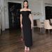 2025 Summer New Fashion Elegant Off-Shoulder With Back Slit Slim Long Dress Trendy Wholesale_ecoleips.com
