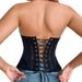 Sheer Mesh Corset Bustier Top – Waist-Cinching Push-Up Lingerie (Black, S-XL, Elegant & Sexy Body Shaper)_ecoleips.com