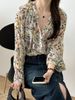 K Floral Shirt Women's Pure Desire Retro Sun Protection Clothing Long Sleeved Temperament Top_ecoleips.com