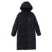 Women's Extra-Long Winter Coat With Polyester Filling, Knee-Length Oversized Hooded Parka, Unisex Loose Fit, Korean Streetwear Style_ecoleips.com