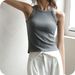 Aria Basics Aria Basics Factory Custom Black Base Threaded Camisole For Women Summer Sleeveless Design Sense Outerwear Trendy Small_ecoleips.com