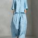 Women's Summer Linen Shirt Set European American Style Wide Leg Pants Two Piece Casual Commuter Loose Fit Short Sleeve_ecoleips.com