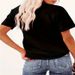 Women's Clothing Fashion Casual Cute Short Sleeve Print Short Sleeve T Shirt_ecoleips.com