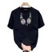 Women's Clothing Men's Loose Half Sleeved Summer Trend Daily Simple White Top_ecoleips.com