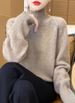K Women's Half-turtleneck Sweater; New Style With Raglan Sleeves; Loose Innerwear Pullover; Long Sleeves. No Necklace And Bag._ecoleips.com