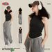 BE Women's Fashion 2025 Spring Summer Trendy Brand Design Washed Short Pleated Tank Top For Women Slim Fit Inner Wear_ecoleips.com