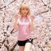 Women's Sweet Youthful Short Sleeve Polo Collar Top Color Block Pink White Raglan Sleeves Fitted Waist Wholesale_ecoleips.com