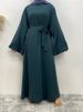Hot Sell Popular Simple Nida Abaya Long Dress Pure Color A-line Loose Sleeves Dresses Dubai UK Modest Elegant Dress_ecoleips.com