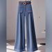 French-Inspired Cape Sweater & Trousers Set – Elegant Two-Piece Outfit For Autumn/Winter (Navy/Blue, M-3XL)_ecoleips.com