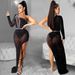 Voya Voya Women's New European And American Women's Clothing Sexy Nightclub Mesh See-through Irregular_ecoleips.com
