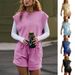 Women's Clothing Women's Summer Sleeveless Backless Tops Elastic Waist Pocket Shorts Jumpsuit Women_ecoleips.com