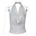 2025 Summer New Sexy Hot Girl Versatile Sleeveless Tight Halter Backless Polka Dot Tank Top Wholesale_ecoleips.com