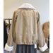 girl Girl Lamb Wool Turn-Down Collar Down Cotton Jacket Inner Short Coat For Women Winter Design Sense Petite Waist-Cinching Warm_ecoleips.com