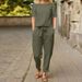 Bohemian Cotton Linen Summer Outfit Set – Oversized Blouse & Wide-Leg Pants – Relaxed Vintage Two-Piece Ensemble_ecoleips.com