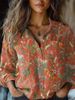 New 2025 Export Women's Shirt Top With 3D Print, Delicate Linen Fabric_ecoleips.com