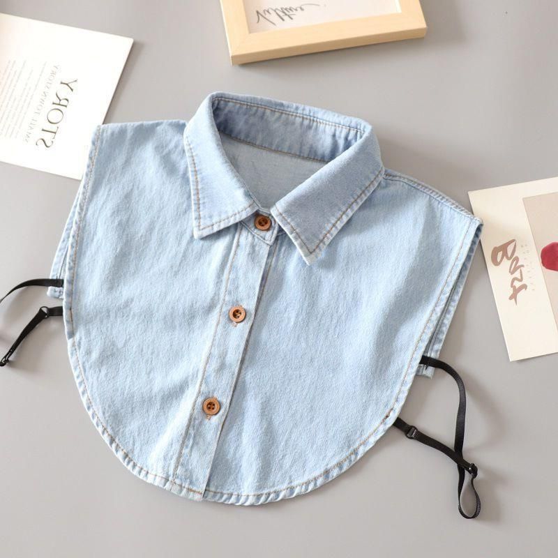 Women's Clothing Denim Shirt Collar Versatile Collar Casual Replacement Multifunctional Collar With Sweater Clothes_ecoleips.com