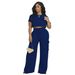 Women's Clothing New Style Fashion Casual Solid Color Small Bone Pattern Two Piece Suit Women's Clothing_ecoleips.com