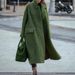 Women Casual Long Solid Color Thick Warm Wool Blended Dress Coat Winter Outwear Overcoat For Daily Wear_ecoleips.com