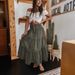 Bohemian A-Line Layered Cake Denim Skirt for Women European And American Cross-Border Style 25 Years New Products 8922_ecoleips.com