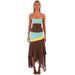 Women's Unique Color Block Camisole Top And Irregular Bodycon Pants Set Spring Summer Women's Clothing_ecoleips.com