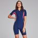 Aria Basics Shark Bart Surfing European And American Short Sleeve One-Piece Women's Cross-Border Diving Suit Quick-Dry Conservative_ecoleips.com