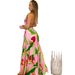 Spring And Summer New European And American Women's Clothing Deep V Backless Dress Bohemian Floral Long Dress With Sling_ecoleips.com