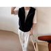 Aria Basics Slimming Texture! Layered Hooded Zip-up 100% Wool Knitted For Women, Loose Sleeveless Sweater Vest_ecoleips.com