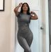 Women's Clothing Women's Slim Fitting Low Waisted Flared Pants Suit Style Fashionable Comfortable Clothing Set_ecoleips.com
