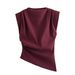 Women's Clothing DIY Women's Fashion Top Classic Pleated Padded Shoulder Design Style Clothing For Formal & Casual For Women_ecoleips.com