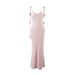 Verve Women's Sexy Evening Backless Strap Three-Dimensional Flower Decoration Long Slip Dress_ecoleips.com