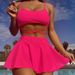 Aria Basics Women's New Swimsuit, Cross-border European And American Style, Sexy Three-piece Set, Swim Short Skirt, Foreign Trade_ecoleips.com