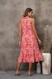 European American Cross-border Spring Summer New Women's Fashion Sleeveless Halter Neck Floral Dress For Wish And_ecoleips.com