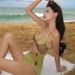 Women's One-Piece Swimsuit With Sheer Skirt, High-End Polyester Sexy Bikini, Tummy Control Bathing Suit For Hot Spring & Beach_ecoleips.com
