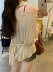 See Through Long Sleeve Oversize T Shirt Women Sexy Back Bandage Off Shoulder Top Female Basic Long Tees Korean Chic Lady New_ecoleips.com