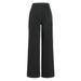 Women's Clothing Jeans Black Ripped Washed Straight Jeans_ecoleips.com