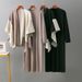 Russian Casual Dress For Women, Autumn And Winter New Style, Socialite Lazy Style Knitted Sweater Shawl Two-Piece Set_ecoleips.com