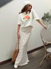 K Printed Midi Skirt New Style Temperament Floral Print Hanging High Waisted Midi Skirt_ecoleips.com