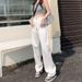 Narrow Straight-leg Jeans Women, 2026 Autumn New High-waisted Wide-leg Pants, Slimming And Drapey Floor-length Trousers_ecoleips.com