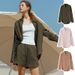 Luxury Tencel Linen Blend Shirt For Women - Long Sleeve Oversized Button Down Shirt, Lightweight Sun Protection Cover-Up_ecoleips.com