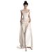 Women's Clothing Elegant French Satin Strapless Gown Sexy Lightweight Wedding Dress For Brides And Engagements New Arrival Spring Niche Style_ecoleips.com