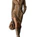 Autumn Suede Fashion Long Sleeves With Lapels Single-Breasted Short Skirt Shirt Dress With Belt_ecoleips.com