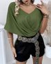 Women's Clothing Split Sleeves Multiple Wearing Methods Commuting Casual Top_ecoleips.com