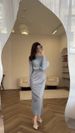 Women's Clothing Solid Color Simple Waist Sexy Hip Skirt Long Sleeve Pleated Elegant Dress_ecoleips.com