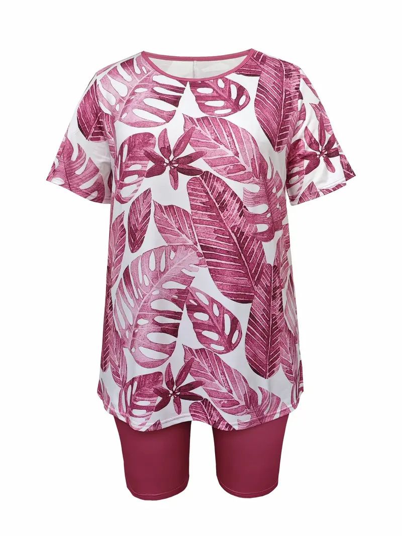 Women’s Clothing Summer New Printing Fat Woman Home Clothes Pajamas Short Sleeved Fashion Casual Women's Suit_ecoleips.com